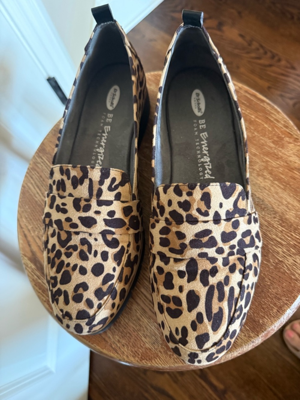 Dr. Scholl's Leopard Print Tan and Black Loafers - Picture 2 of 2